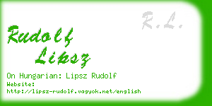 rudolf lipsz business card